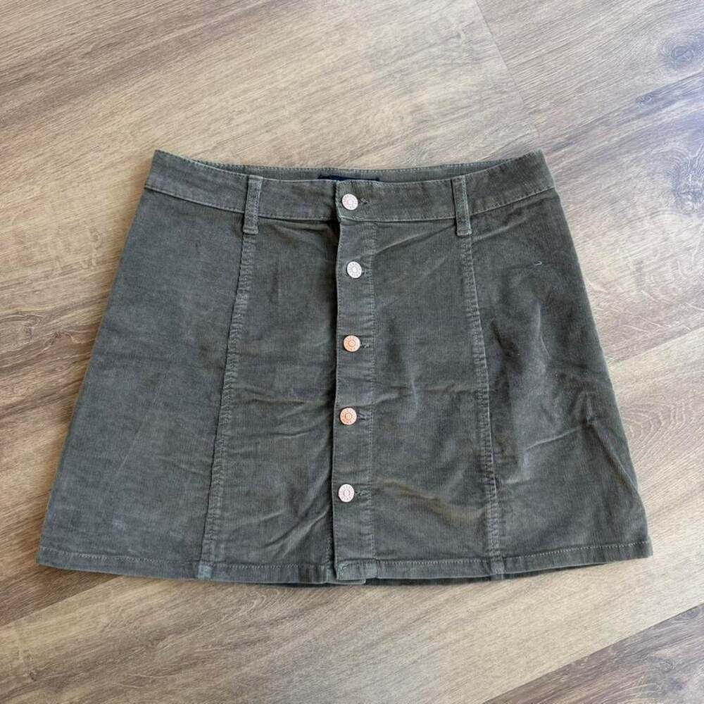 Celebrity Pink Women's Green and Khaki Skirt